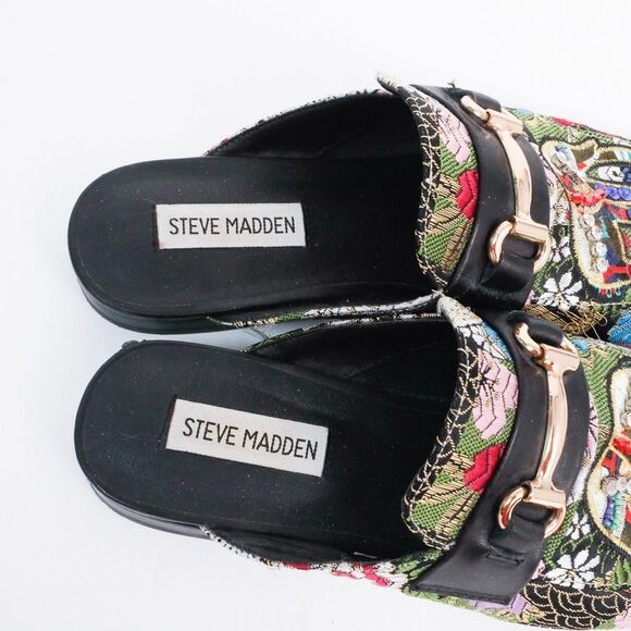Steve Madden Kandi Slip-On Mule Elephant Tapestry Embellished Floral Beaded, 7.5 - Picture 9 of 11
